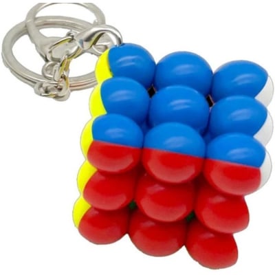 Picture of Round ball cube Keychain Cube Puzzle Key ring mini cube Key ring, round cube key chain cube ,Spherical cube 