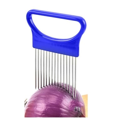 Picture of Kitchen Worker Safety Cooking Tools Onion Cutter for Slicing, Potato Lemon Slicer Tomato Slicers Kitchen Comb for Vegetables, Fruit and Meat (Multicolor)