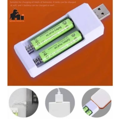 Picture of USB Pencil Battery Charger for AAA/AA Fast Smart Small Portable charger 