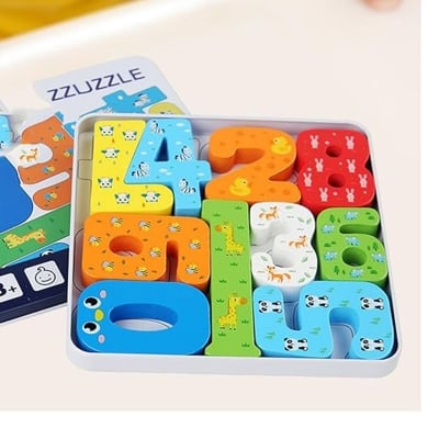 Picture of 3D Cartoon Jigsaw Puzzles Preschool Learning Toy for Preschool Children Kids Numbers Toys & Hobbies| Educational| Other Educational Toys (Multicolor)