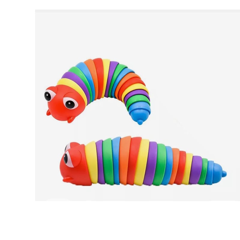 Picture of Fidget Slug Toys, Sensory Slug Fidget Toy, Stim Toy, Fidget Toys Rainbow Assorted Colored ADHD Stimulation Toy (Multicolor)
