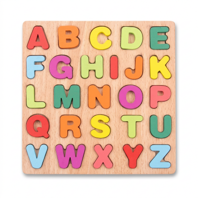 Picture of Crazy Crafts Wooden Alphabet (Capital Letters) Puzzles Toys for Children, Early Learning Digital Board Educational Learning Letters Puzzle Toy Multicolour (Multicolor)