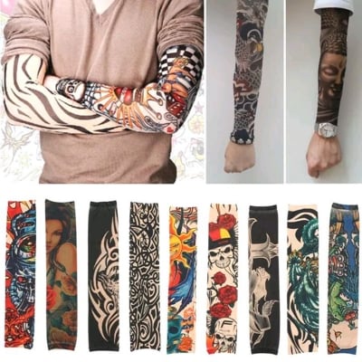 Picture of 1pair Unisex Summer Fake Tattoo Arm Sleeves -Random-Color (Multicolor,Suit Only: 46)