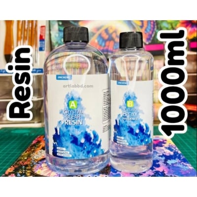 Picture of Jincheng Epoxy Resin (3:1) –1 Litre Pack (Resin 700ml + Hardener 300ml) (CLEAR)