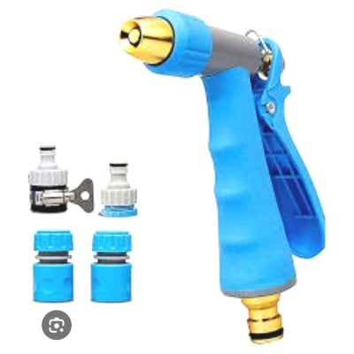 Picture of Garden Hose Nozzle Spray Rotating Adjustable Garden Spray Watering spray Slip Resistant Labor-Saving for Plants Watering Cleaning Showering Pets Watering (Multicolor)