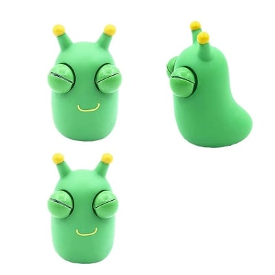 Picture of Funny Grass Worm Pinch Toy, 1Pcs Eye Bouncing Worm Squeeze Toy, Eye Popping Stress Relief Toy, Novelty Stress Relief Squeeze Toys, Vent Stress Tricky Game Relief Toys 