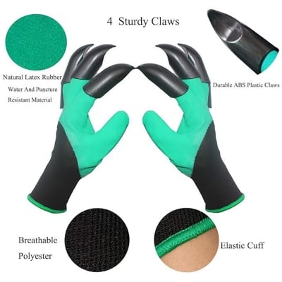 Picture of Gardening Gloves with Claws for Digging and Planting | Waterproof Puncture-Resistant Garden Gloves for Men and Women | Durable Hand Protection (Multicolor)