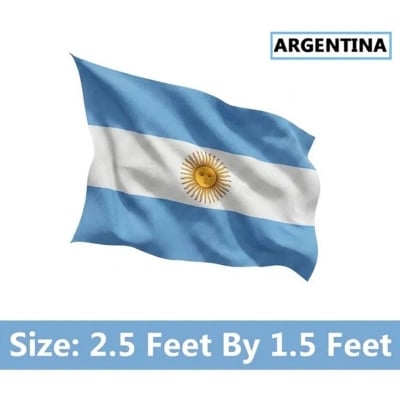 Picture of Argentina Flag For Football World Cup 2026 Premium quality 2.5ft X 1.5ft (Blue)