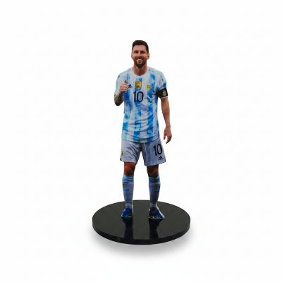 Picture of Lionel Messi Action Figure, Argentina Soccer Football Star, Sports Collectible, Best Gift for Football Lovers (Blue)