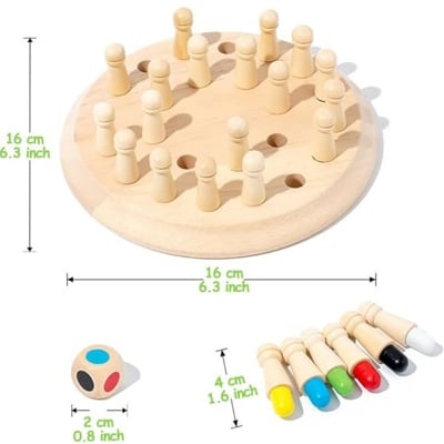 Picture of New Kids Wooden Memory Match Stick Chess Game (Multicolor)