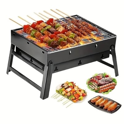 Picture of Complete BBQ Solution (BBQ Chula+Tong+Shik – Free Oil Brush) (Black)