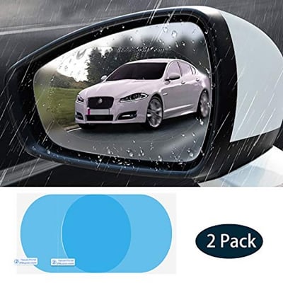 Picture of Anti Fog Mirror Film for Car Rearview Mirror Waterproof Rainproof Side View Window Clear Sticker Anti-Glare Light Protection Shield for Cars 