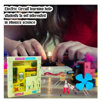 Picture of Scientific Experiment Kits – Scientific Kits for Kids, STEM Kits, Electrical Circuit Kits for Students with Motor Fan Toys, DIY Science Kits for Students, Science Experiment Kits (Multicolor)