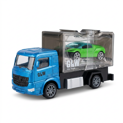 Picture of Car carrier Alloy Series Truck with Sports Car – Perfect Collectible for Kids and Adults!" (Multicolor)