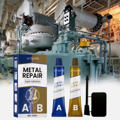 Picture of 10-1Box Metal Repair Paste 2 In 1 Industrial AB Caster Glue Heat Resistant Sealant Cold Weld Strong Defect Repair Agent AB Glue (Multicolor)