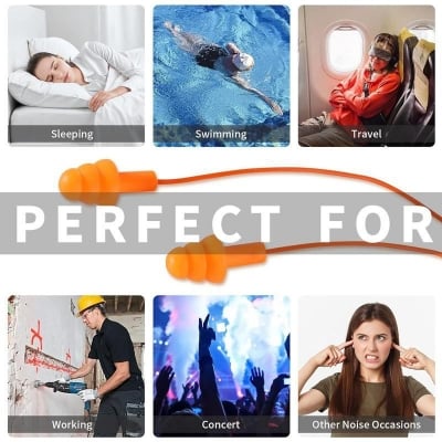Picture of Noise reduction earplugs, hearing protection earplugs, soundproof earplugs, earplugs for swimming (Multicolor)