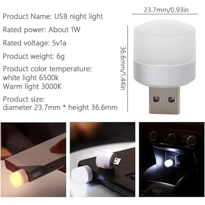 Picture of 2-Pieces Mini USB LED Interior Lights – Ambient Mood Lamp for Night Use 