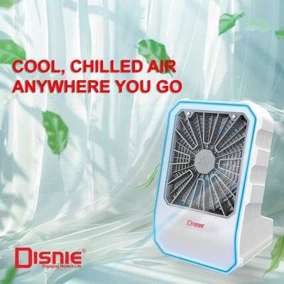 Picture of Disnie AC fan Personal Powerful Portable Electric Hand Held Fan Mini Fan With Water Mist fan (White)