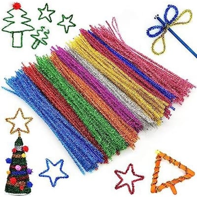 Picture of Creative Arts Chenille Stem Class Pack,6 mm x 12 Inch, Rainbow Colors, Pack of 50pcs(null). (Multicolor)