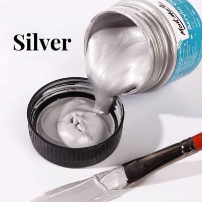 Picture of Mont Marte Acrylic Colour Paint Signature 100ml - Silver (Grey)