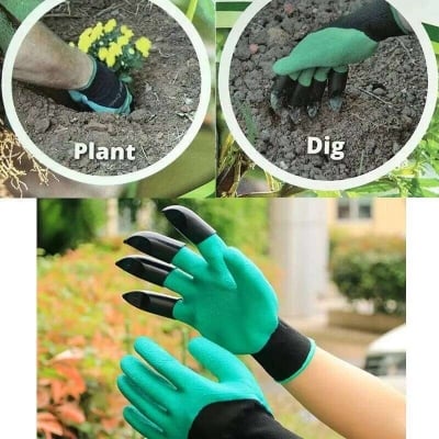 Picture of Gardening Gloves, Thorn Resistant Safe Garden Gloves for Pruning Roses 1 pair (Black)