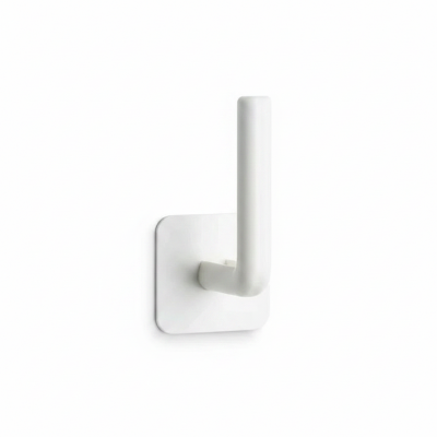 Picture of Multifunctional Kitchen Hook Bracket, Kitchen Utensil Hanging Hook Paper Towel Holder, Wall Mounted Self Adhesive Hooks for Home Bathroom Kitchen (White)