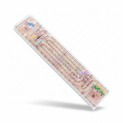 Picture of Rulers for School Maze Puzzle Funny Plastic Cute Ruler Design Wholesale Fancy Kawai Stationery (Multicolor)