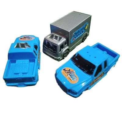 Picture of  3 pcs Jeep Pickup Cars Model Vehicle Toys For Kids Pull Back Mini Auto Racing Car Children tiny Toy Gifts (Multicolor)