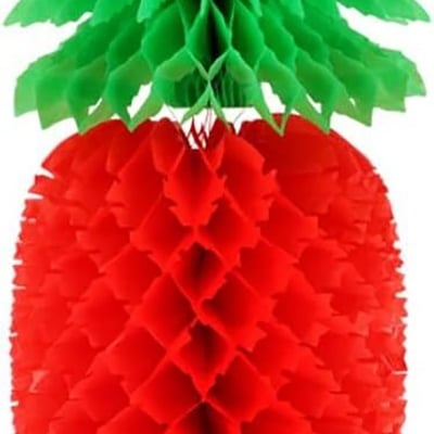 Picture of 1/3Pcs Decorations Red Paper Pineapple Lantern Folding Pineapple Honeycomb Lantern Shopping Malls Streets Shops Home Party Birthday Festival Hanging Lamp Decoration (Multicolor 1 Pcs)