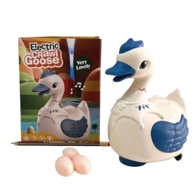 Picture of Kids Blue Duck Will Lay Eggs Vehicle Toy for Kids|Boys|Girls with Three Eggs, Colorful Light & Music and Bump & go Action (Color-as Shown (Multicolor)