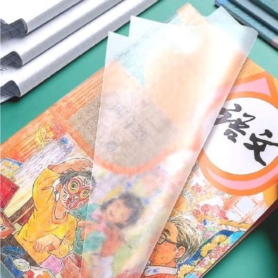 Picture of Book cover A4 and 16k 10 pieces transparent self-adhesive textbook cover, Book cover for primary and kindergarten school students, waterproof book cover 
