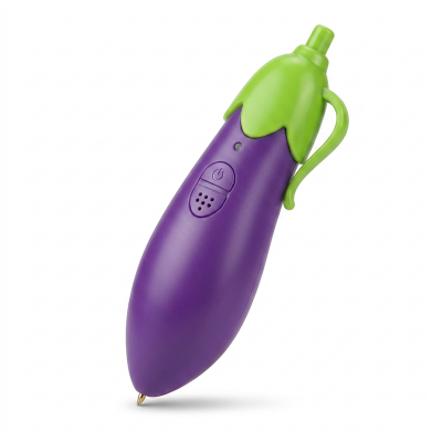 Picture of Cute Eggplant Recording Pen – Voice Recording Toy Pen for Kids | Fun Learning & Creative Toy (Deep Blue)