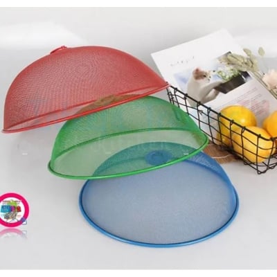Picture of 2/3 Pcs Round Metal Mesh Food Covers 23 cm Reusable Net to Keep Out Flies and Bugs (Multicolor 3 PCS)