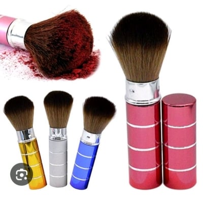 Picture of 1 Pcs Brush Makeup Cosmetic Brush , Cosmetic Metal Professional Portable Blush Brush Makeup Tools Retractable . (Multicolor)