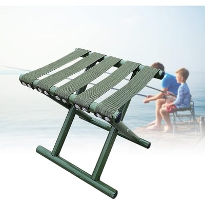 Picture of Camping Stool Small Portable Folding Stool Folding Chairs for Outside Thickened Camping Fishing Rest Portable Folding Chair for Outdoor A (Green)