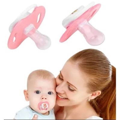 Picture of Baby Pacifier 1/2/3 Pcs Good Food Grade Silicone Pacifier Round Head Infant Newborn Soother Orthodontic BPA Free Safe Teether Care (2 Pcs Multicolor)