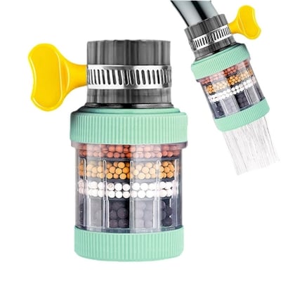 Picture of Faucet Filter 6 Layer CHINA 1 Pcs Activated Carbon Clean Purifier Cartridge Water Tap Kitchen Remove Fluorinated Chlorine Heavy Metal Hard Softener Sink Anti-Spill Water-Saving Bathroom Shower Hose Water Filte 