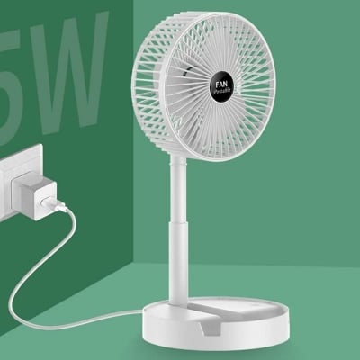 Picture of USB fan USB Multiple Gears Summer Detachable Base Desk Fan Ac fan usb power cool fan (White)
