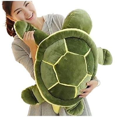 Picture of Turtle Plush Giant Big Stuffed animal Soft Pillow Dolls gift Home Office Restaurent Decore Fluffy Pillow Tortoise Shape Pillow Soft Toy for Kids Boys Girls Loving Pillow Birthday Gift Plush Toy (Green)