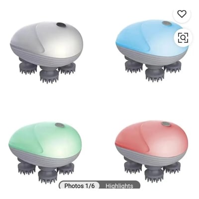 Picture of Rechargeable Scalp Massager with Soft Silicone for Relaxing Scalp Massage, Head Massager, and Hair (Multicolor)