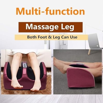 Picture of Electric Foot Massager Kneading Deep Tissue Relax Heated Roll Legs Feet Relief Fatigue Foot Massage Machine (Red)