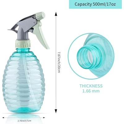 Picture of 1 Pcs 500ml Water Spray Bottles for Cleaning Gardening, Spray Bottle for Hair Plants, Plastic Empty Mist Spray Bottles, Plant Spray Bottle (Multicolor)