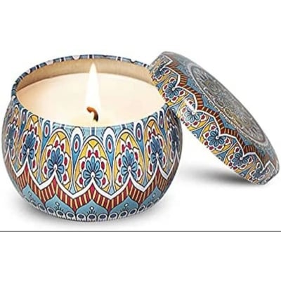 Picture of 1/2/4 pcs Scented Candle Soy Wax Retro Elegant Bland Fragrance Odour Removal Aromatherapy Candle for Bedroom Office Bar (1 PCS Multicolor)