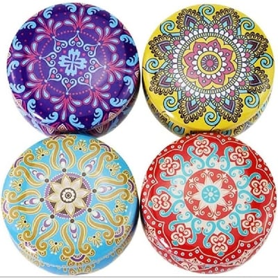 Picture of 1/2/4 pcs Scented Candle Soy Wax Retro Elegant Bland Fragrance Odour Removal Aromatherapy Candle for Bedroom Office Bar (4 PCS Multicolor)