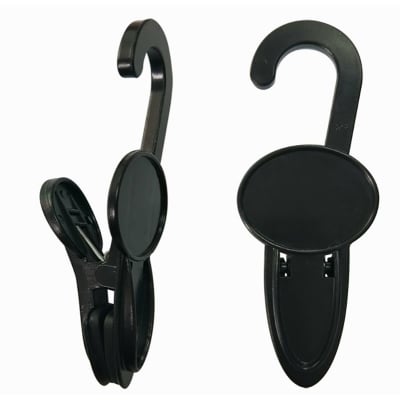 Picture of 3/5/10  PCS Plastic Laundry Hook Boot Hanger with Clips Super for Home Travel Utility Hooks (10 PCS Black)
