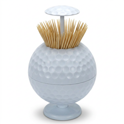 Picture of Toothpick Holder, Toothpick, One Push Golf Ball, Tabletop, Lightweight, Portable, Convenient Capacity, Large Capacity (8.5,)