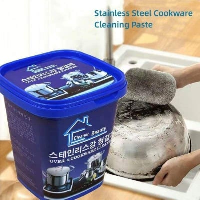 Picture of Kitchen Cookware Korean Cleaner Stainless Steel Cleaning Paste Multi-Purpose Cleaner & Polish Cleaning Gel for Removing Rust 500 gm  