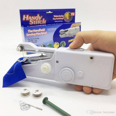 Picture of Electric Hand Sewing Machine Household Cordless Quick Stitch Portable White 