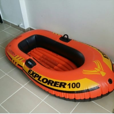 Picture of Kids toy air boat intax 100 inflatable boat Orange 