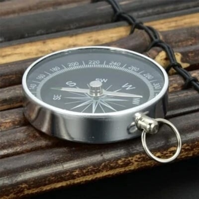 Picture of Premium Pocket Compass for Hiking Camping | Outdoor Survival Guide Tool Silver 